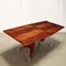 Tisch aus Holz & Messing mit Glasplatte, 1950er 3