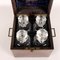 Vintage Liquor Box with Glass Decanters, Early 19th Century, Set of 5 3