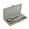 Writing Desk Set in Perforated Silver with Case, Set of 3 1