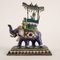 Elephant Figurine with Enameled Silver Beads, Early 20th Century 8
