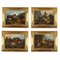 Shepherds, 1800s, Oil on Paper on Canvases, Framed, Set of 4, Image 1