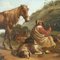 Shepherds, 1800s, Oil on Paper on Canvases, Framed, Set of 4, Image 7