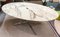 Oval Coffee Table in Marble and Chromed Steel by Florence Knoll, 1950s 1