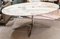 Oval Coffee Table in Marble and Chromed Steel by Florence Knoll, 1950s, Image 6