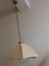 Austrian Height-Adjustable Ceiling Lamp with Beefed Fabric Screen of Brass Mounting from Vest, 1970s 1