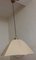 Höhenverstellbare österreichische Vintage Deckenlampe mit Beefed Stoffschirm aus Messing von Vest, 1970er 5