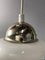 Space Age Pendant Lamp in Brass and White Glass, 1970s 4