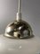 Space Age Pendant Lamp in Brass and White Glass, 1970s, Image 4