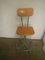 Vintage Stool with Back, 1950s, Image 1