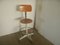 Vintage Stool with Back, 1950s 1