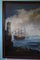 Coastal Scene with Galleons, 18th Century, Oil on Canvas, Framed 9