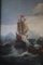 Bataille entre galions, 19ème siècle, huile sur toile, encadrée 7