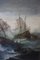Battaglia tra galeoni, XIX secolo, olio su tela, con cornice, Immagine 5