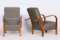 Art Deco Walnut Reclining Chairs, Czechia, 1930s, Set of 2 5