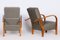 Art Deco Walnut Reclining Chairs, Czechia, 1930s, Set of 2, Image 5
