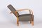Art Deco Walnut Reclining Chairs, Czechia, 1930s, Set of 2 7