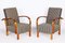 Art Deco Walnut Reclining Chairs, Czechia, 1930s, Set of 2 1