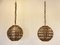 Ceiling Pendants in Wicker and Bamboo, 1970s, Set of 2 1