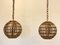 Ceiling Pendants in Wicker and Bamboo, 1970s, Set of 2 2