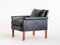 Mid-Century Swedish Leather Armchair from Mio, 1960s, Image 2