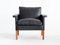 Mid-Century Swedish Leather Armchair from Mio, 1960s, Image 1