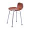 Leather and Chrome Bar Stool from Les Arcs, 1960s 1