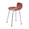 Leather and Chrome Bar Stool from Les Arcs, 1960s, Image 1
