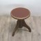Antique Art Nouveau Wood and Leather Piano Stool, Image 2