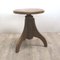 Antique Art Nouveau Wood and Leather Piano Stool, Image 1
