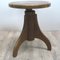 Antique Art Nouveau Wood and Leather Piano Stool 3