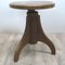 Antique Art Nouveau Wood and Leather Piano Stool, Image 3