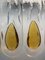 Italian Wall Sconces in Amber Murano Glass from Mazzega, 1970s, Set of 4 3