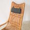 Bamboo Chair with Stool, 1960s, Set of 2, Image 7