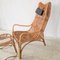 Bamboo Chair with Stool, 1960s, Set of 2, Image 9