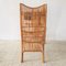 Bamboo Chair with Stool, 1960s, Set of 2 3