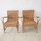 Vintage Armchairs in Basket Mesh and Bamboo, 1930s, Set of 2, Image 1