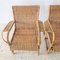 Vintage Armchairs in Basket Mesh and Bamboo, 1930s, Set of 2 3