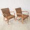 Vintage Armchairs in Basket Mesh and Bamboo, 1930s, Set of 2, Image 10