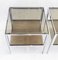 Chrome and Smoked Glass Side Tables, France, 1970s, Set of 2 2