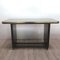 Vintage Wooden Table with Inlaid Black Glass Top, 1950s 2