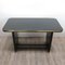 Vintage Wooden Table with Inlaid Black Glass Top, 1950s, Image 1