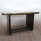 Table Vintage en Bois avec Plateau en Verre Noir, 1950s 8