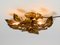 Regency Style Gold-Plated Floral Ceiling Lamp with Large Leaves, 1980s, Image 20