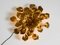 Lampada da soffitto in stile Regency floreale placcato in oro con foglie grandi, anni '80, Immagine 6
