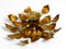 Regency Style Gold-Plated Floral Ceiling Lamp with Large Leaves, 1980s, Image 7