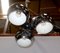 Lámpara de suspensión con forma de globo ocular de metal y cromo, años 60, Imagen 10