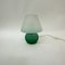 Lámpara de mesa hongo de vidrio, años 70, Imagen 2