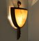 Art Deco Style Marble Colored Opaline Glass Wall Light, 1970s 10