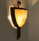 Wandlampe aus Opalglas im Art Deco Stil aus Marmor, 1970er 10