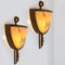 Wandlampe aus Opalglas im Art Deco Stil aus Marmor, 1970er 2